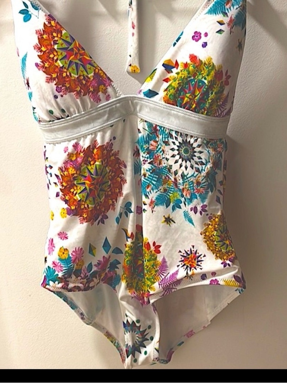 Flower Child One Piece Swimsuit with Halter Neck